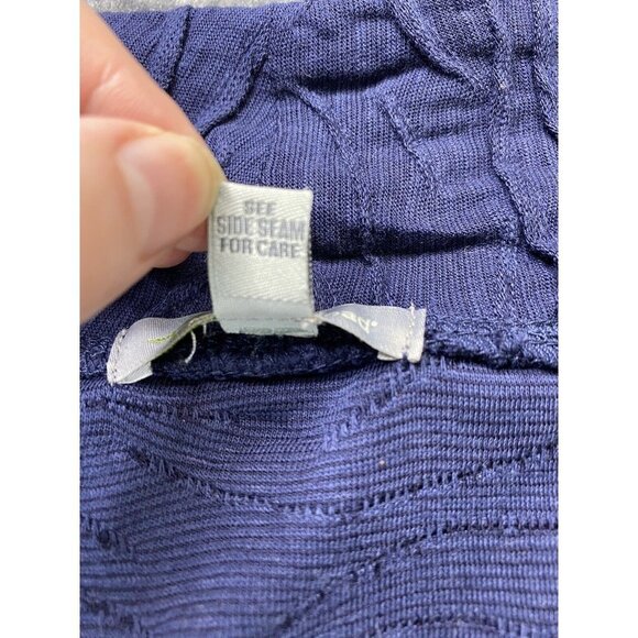 Horny Toad Cardigan Womens Small Blue Samba Wave Wrap Textured Top Lagenlook - Picture 12 of 15